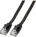 Kabllo rrjeti EFB RJ45 U / UTP, cat.6A, PVC, 1.5 m, e zezë