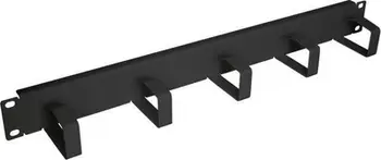 Organizues kabllosh për Rack EFB-Elektronik, 19″ 1U, 5 mbajtëse, çelik, i zi