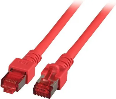 Kabllo EFB Patchcord, S / FTP, Cat.6, 0.25m, e kuqe - 1