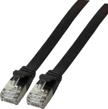 Kabllo patchord EFB, U / FTP, Cat6A, 5 m, e zezë