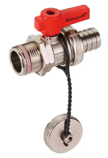 Valvul shkarkimi KFA Drain 705-010-15, 1/2", bronz, me kapak dhe lidhës