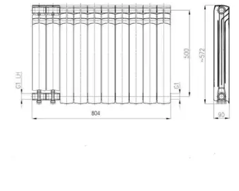 Radiator KFA Armatura aluminum