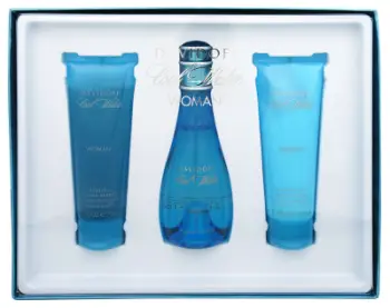Set Davidoff Cool Water Woman: Eau de Toilette 100 ml + losion trupi 75 ml + xhel dushi 75 ml