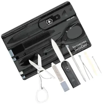 Set për mirëmbajtjen e thonjëve Victorinox "Swiss Card Classic", e zezë