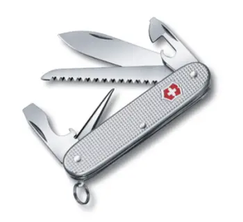 Thikë xhepi Victorinox FARMER, e brinjëzuar ALOX, argjend