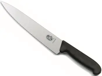 Thikë gdhendëse Victorinox e valëzuar, e zezë