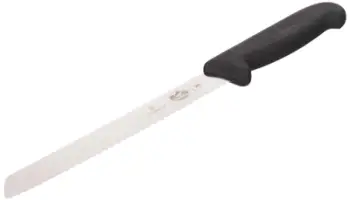 Thikë për prerjen e bukës e valëzuar Victorinox Fibrox, e zezë
