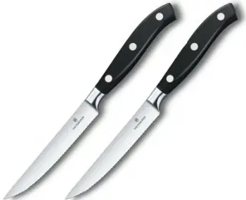 Thika për biftek Victorinox, set dy pjesë, të zeza