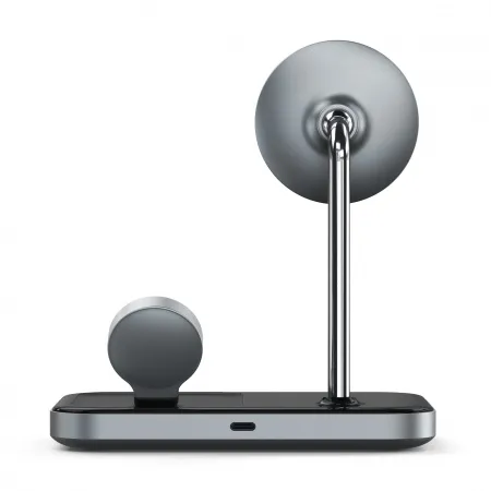 Mbajtëse karikuese Satechi Aluminium 3-in-1 Magnetic Wireless, e zezë - 4