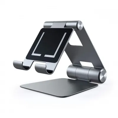 Satechi Aluminium R1 Adjustable Mobile Stand, Space Grey - 1