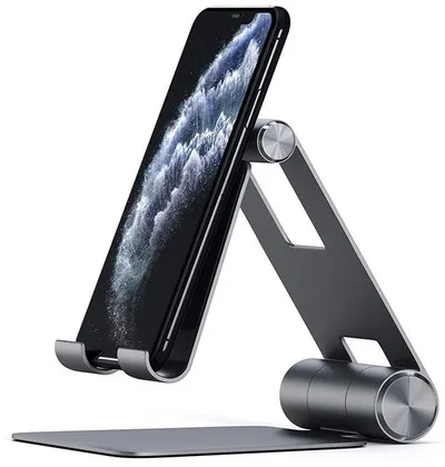 Satechi Aluminium R1 Adjustable Mobile Stand, Space Grey - 4