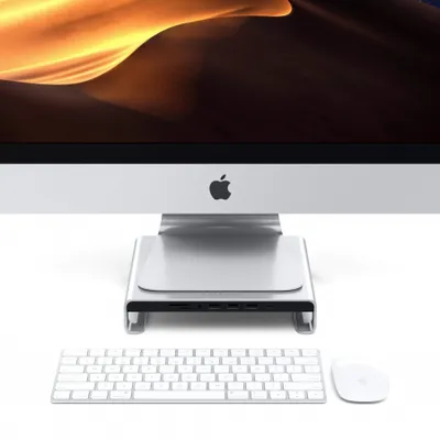 Mbajtëse Satechi Aluminum Hub për iMac, e argjendtë - 4