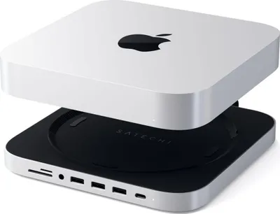 Mbajtëse dhe Hub Satechi USB-C për Mac Mini, e argjendtë - 1