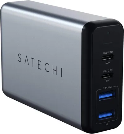Karikues udhëtimi Satechi MultiPort USB-C, PD, QC 3.0, 108W, i hirtë - 1