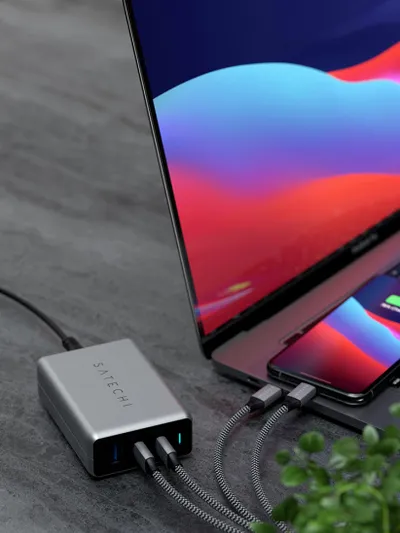 Karikues kompakt Satechi GAN USB-C PD, 100W - 6
