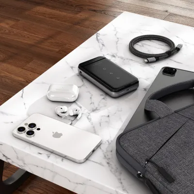 Mbajtëse karikuese Satechi Duo Wireless, e hirtë - 5