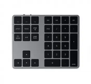 Shtesë numerike për tastierë Satechi Aluminum Bluetooth, e hirtë