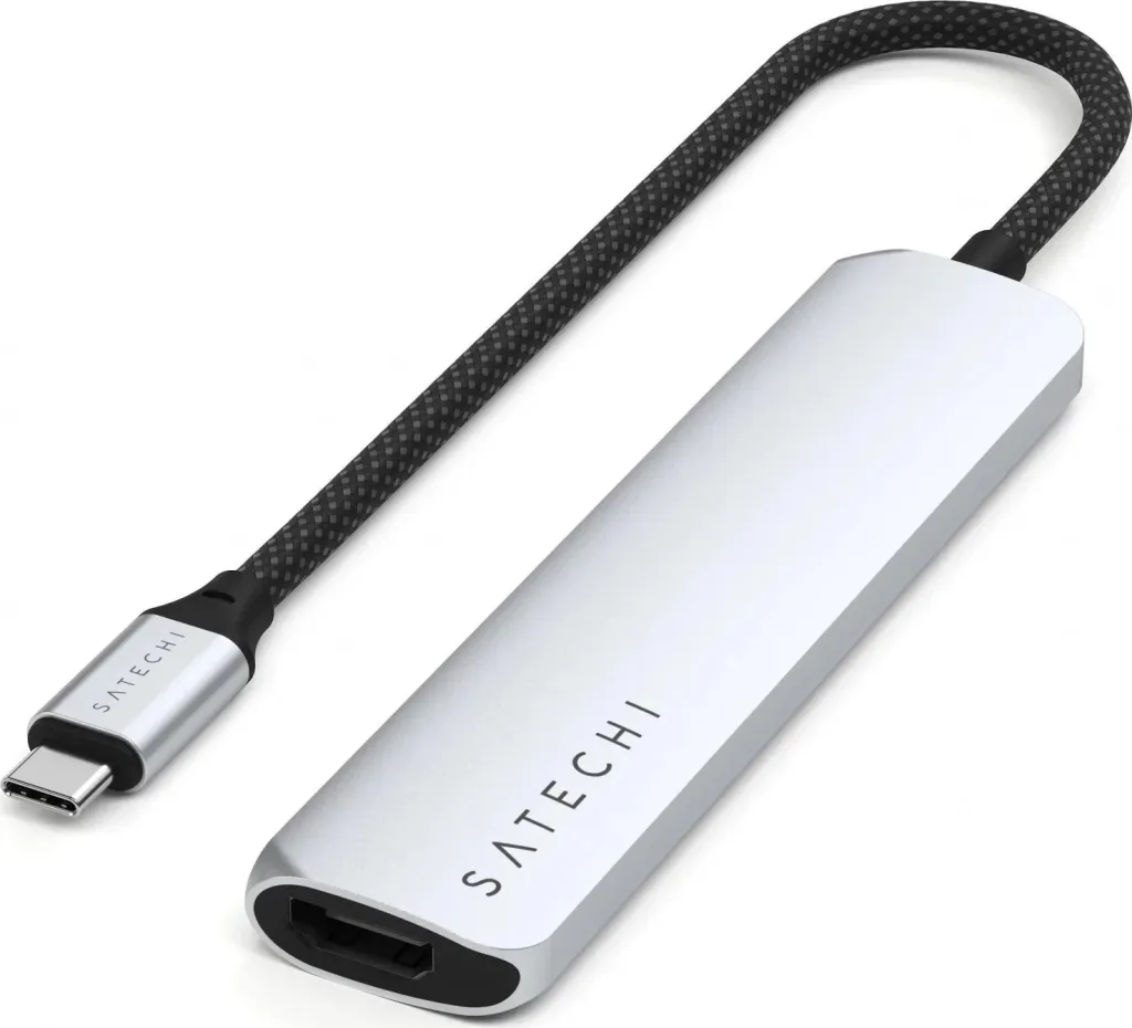 Hub USB-C Satechi 6w1 ST-P6S, 4K HDMI, i argjendtë - 1