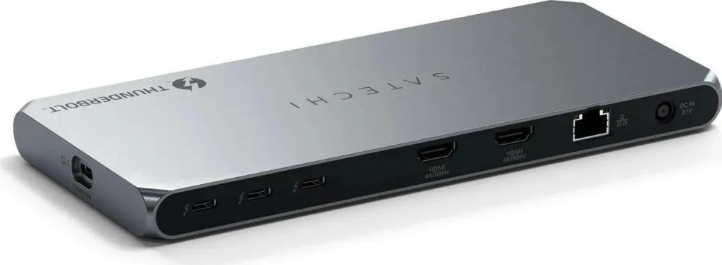 Docking station Satechi Thunderbolt 4, 2x USB-A, 2x HDMI, Ethernet, ngjyrë argjendi - 1