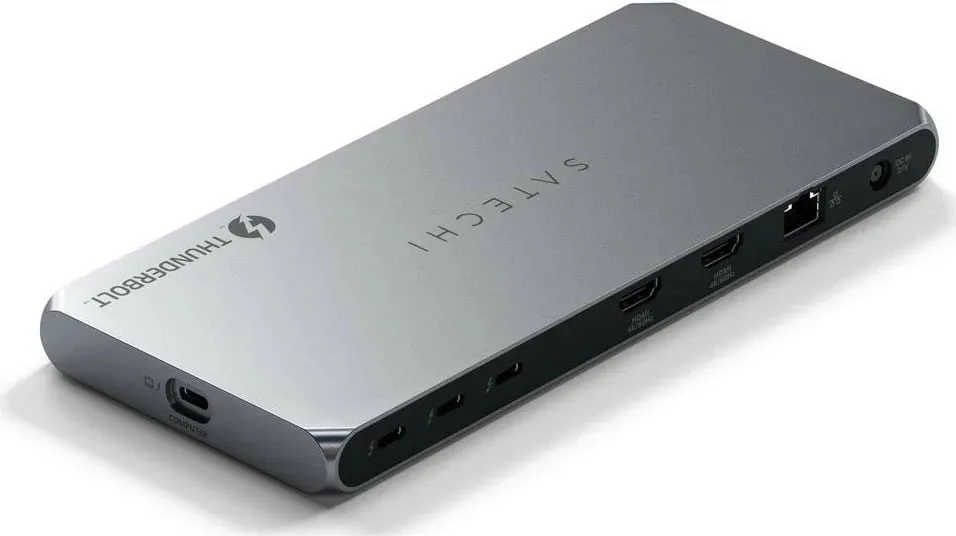 Docking station Satechi Thunderbolt 4, 2x USB-A, 2x HDMI, Ethernet, ngjyrë argjendi - 4