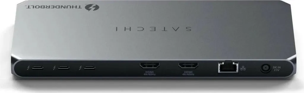 Docking station Satechi Thunderbolt 4, 2x USB-A, 2x HDMI, Ethernet, ngjyrë argjendi - 6