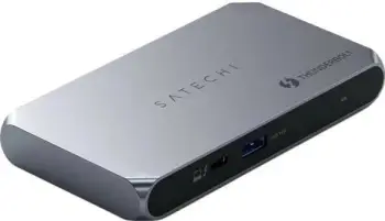 Hub Satechi Thunderbolt 4 Slim Pro, 1x USB 3.2 Gen. 2, 3x TB4, ngjyrë gri