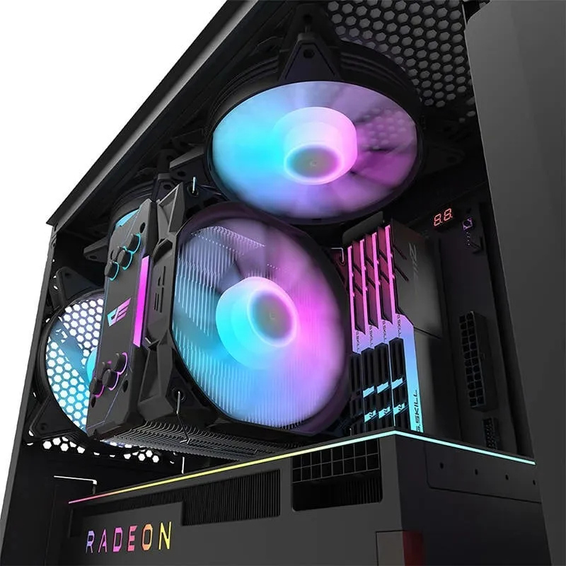 Kasë kompjuteri Darkflash DK352 Plus, e zezë - 6