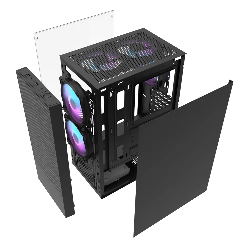 Kasë Darkflash A290, Mid-Tower, e zezë - 3