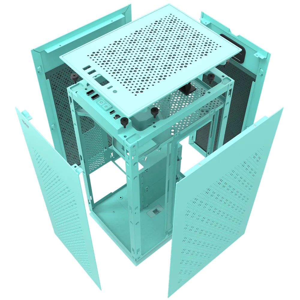 Kasë Darkflash DLH21, ITX Tower, e kaltër - 3