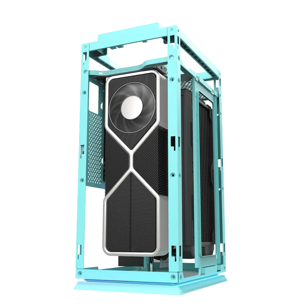 Kasë Darkflash DLH21, ITX Tower, e kaltër - 4