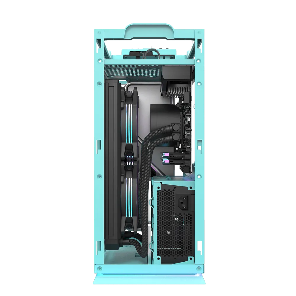 Kasë Darkflash DLH21, ITX Tower, e kaltër - 5
