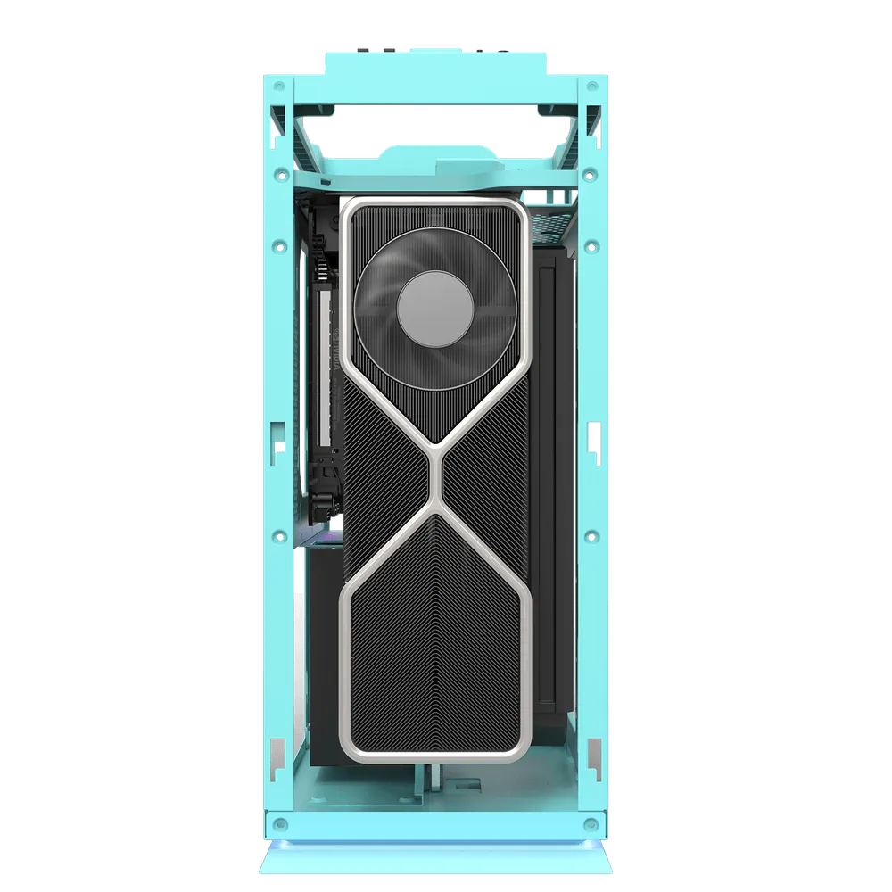 Kasë Darkflash DLH21, ITX Tower, e kaltër - 6