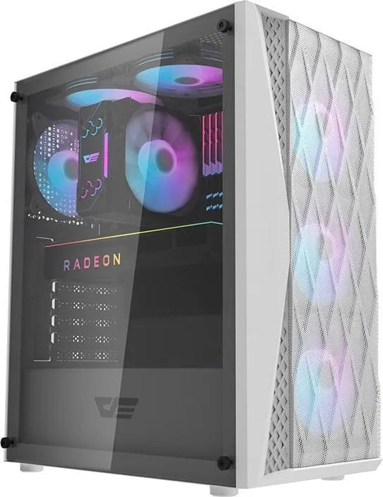 Kasë Darkflash DK352 Mesh ARGB, e bardhë, Midi Tower - 1
