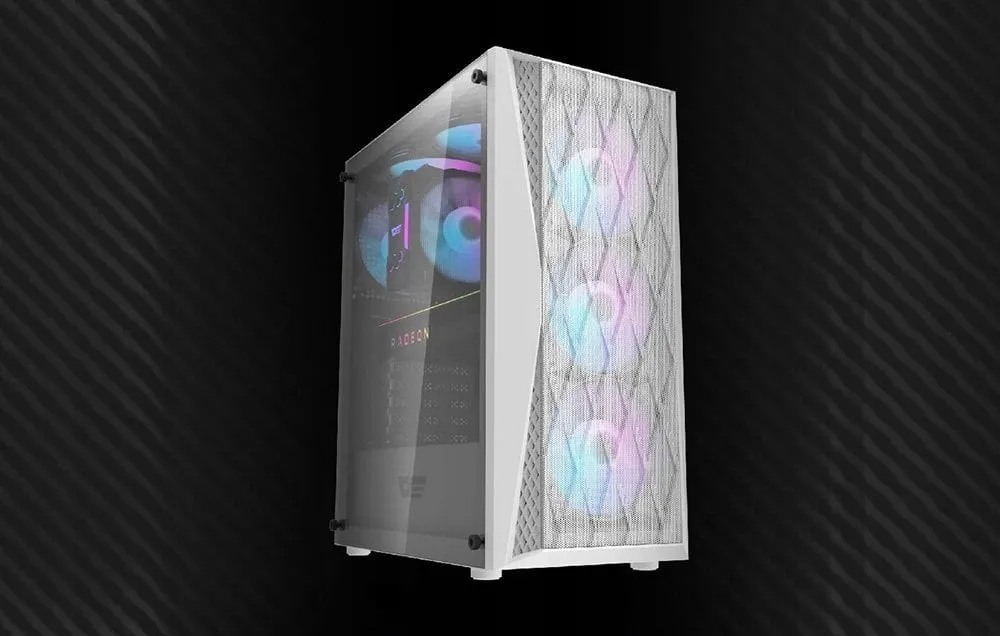 Kasë Darkflash DK352 Mesh ARGB, e bardhë, Midi Tower - 11