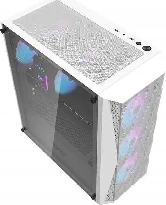 Kasë Darkflash DK352 Mesh ARGB, e bardhë, Midi Tower - 8