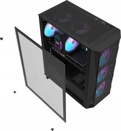 Kasë kompjuteri Darkflash DK352 Plus, e zezë - 9