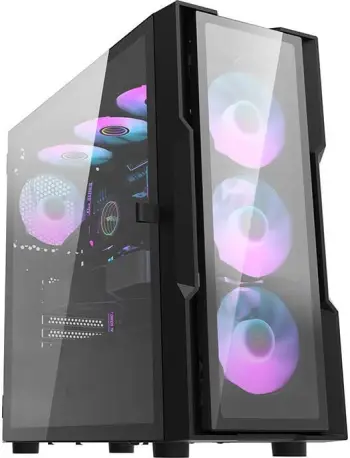 Kasë Darkflash DK431 Glass, Midi Tower