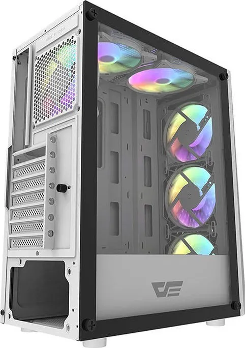Kasë Darkflash DK150 RGB, e bardhë, Midi Tower - 4