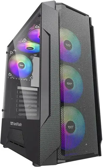 Kasë Darkflash LEOCase RGB, e zezë