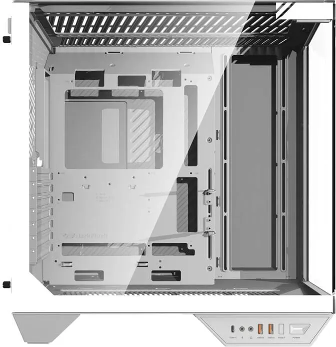 Kasë Darkflash DY470, Midi Tower, xham i temperuar, pa ventilatorë, e bardhë - 2