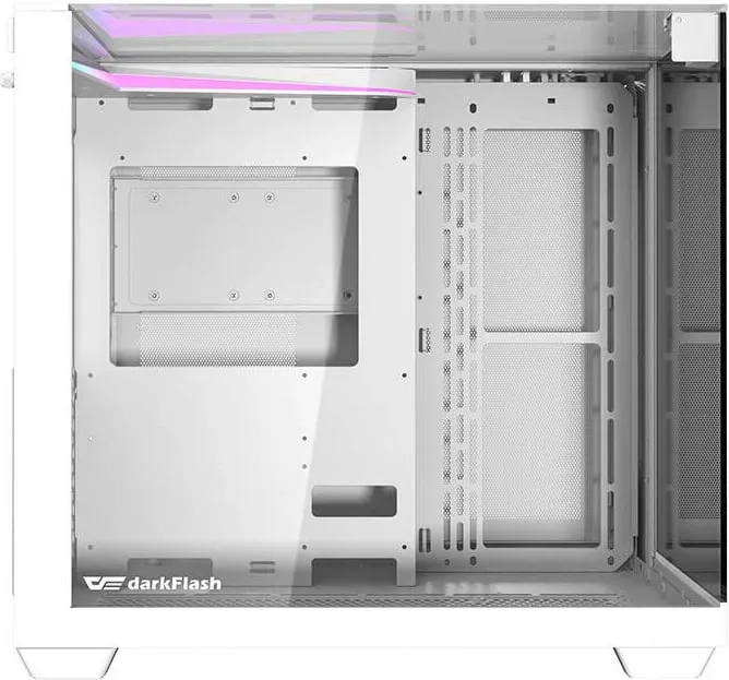Kasë Darkflash TH285, ATX, 4 ventilatorë, xham i temperuar, e bardhë - 4