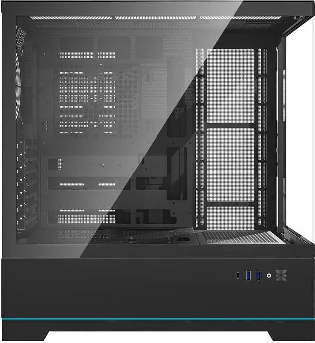 Kasë Darkflash DY451, Big Tower, pa ventilatorë, e zezë - 5