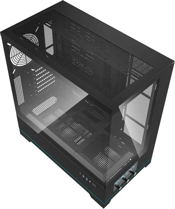 Kasë Darkflash DY451, Big Tower, pa ventilatorë, e zezë - 8