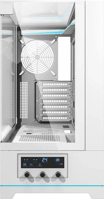 Kasë Darkflash DY450, ATX Mid Tower, pa ventilatorë, xham i temperuar, e bardhë - 5