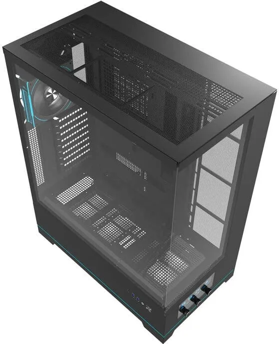 Kasë Darkflash DY451L PRO, Big Tower, me 1 ventilator, e zezë - 3