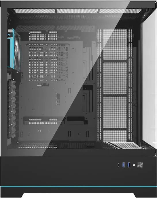 Kasë Darkflash DY451L PRO, Big Tower, me 1 ventilator, e zezë - 7