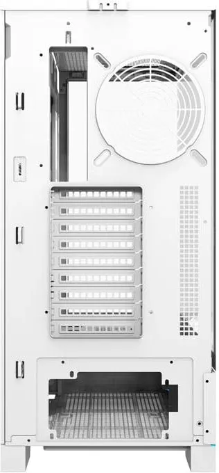 Kasë Darkflash DY451L, Big Tower, pa ventilatorë, ATX, xham i temperuar, e bardhë - 3