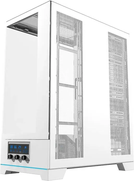 Kasë Darkflash DY451L, Big Tower, pa ventilatorë, ATX, xham i temperuar, e bardhë - 8