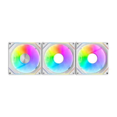 Set ventilatorësh kompjuteri Darkflash Gauss G24 3IN1, ARGB, të bardhë - 1