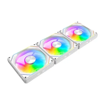 Set ventilatorësh kompjuteri Darkflash Gauss G24 3IN1, ARGB, të bardhë - 3
